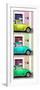 ¡Viva Mexico! Panoramic Collection - Three VW Beetle Cars with Colors Street Wall XXI-Philippe Hugonnard-Framed Photographic Print