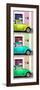 ¡Viva Mexico! Panoramic Collection - Three VW Beetle Cars with Colors Street Wall XXI-Philippe Hugonnard-Framed Photographic Print