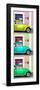 ¡Viva Mexico! Panoramic Collection - Three VW Beetle Cars with Colors Street Wall XXI-Philippe Hugonnard-Framed Photographic Print