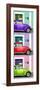 ¡Viva Mexico! Panoramic Collection - Three VW Beetle Cars with Colors Street Wall XXII-Philippe Hugonnard-Framed Photographic Print