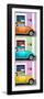 ¡Viva Mexico! Panoramic Collection - Three VW Beetle Cars with Colors Street Wall XXIV-Philippe Hugonnard-Framed Photographic Print