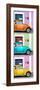 ¡Viva Mexico! Panoramic Collection - Three VW Beetle Cars with Colors Street Wall XXIV-Philippe Hugonnard-Framed Photographic Print