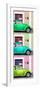 ¡Viva Mexico! Panoramic Collection - Three VW Beetle Cars with Colors Street Wall XXIX-Philippe Hugonnard-Framed Photographic Print