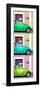 ¡Viva Mexico! Panoramic Collection - Three VW Beetle Cars with Colors Street Wall XXIX-Philippe Hugonnard-Framed Photographic Print