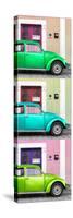 ¡Viva Mexico! Panoramic Collection - Three VW Beetle Cars with Colors Street Wall XXIX-Philippe Hugonnard-Stretched Canvas