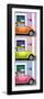 ¡Viva Mexico! Panoramic Collection - Three VW Beetle Cars with Colors Street Wall XXV-Philippe Hugonnard-Framed Photographic Print