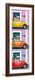 ¡Viva Mexico! Panoramic Collection - Three VW Beetle Cars with Colors Street Wall XXVII-Philippe Hugonnard-Framed Photographic Print