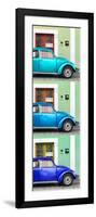 ¡Viva Mexico! Panoramic Collection - Three VW Beetle Cars with Colors Street Wall XXVIII-Philippe Hugonnard-Framed Photographic Print