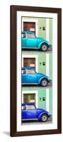 ¡Viva Mexico! Panoramic Collection - Three VW Beetle Cars with Colors Street Wall XXVIII-Philippe Hugonnard-Framed Photographic Print