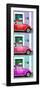 ¡Viva Mexico! Panoramic Collection - Three VW Beetle Cars with Colors Street Wall XXX-Philippe Hugonnard-Framed Photographic Print