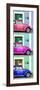 ¡Viva Mexico! Panoramic Collection - Three VW Beetle Cars with Colors Street Wall XXXI-Philippe Hugonnard-Framed Photographic Print