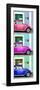 ¡Viva Mexico! Panoramic Collection - Three VW Beetle Cars with Colors Street Wall XXXI-Philippe Hugonnard-Framed Photographic Print