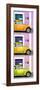 ¡Viva Mexico! Panoramic Collection - Three VW Beetle Cars with Colors Street Wall XXXIII-Philippe Hugonnard-Framed Photographic Print