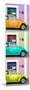 ¡Viva Mexico! Panoramic Collection - Three VW Beetle Cars with Colors Street Wall XXXIV-Philippe Hugonnard-Mounted Photographic Print