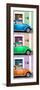 ¡Viva Mexico! Panoramic Collection - Three VW Beetle Cars with Colors Street Wall XXXIX-Philippe Hugonnard-Framed Photographic Print