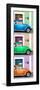 ¡Viva Mexico! Panoramic Collection - Three VW Beetle Cars with Colors Street Wall XXXIX-Philippe Hugonnard-Framed Photographic Print