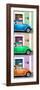 ¡Viva Mexico! Panoramic Collection - Three VW Beetle Cars with Colors Street Wall XXXIX-Philippe Hugonnard-Framed Photographic Print