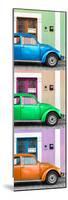 ¡Viva Mexico! Panoramic Collection - Three VW Beetle Cars with Colors Street Wall XXXIX-Philippe Hugonnard-Mounted Photographic Print