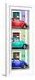 ¡Viva Mexico! Panoramic Collection - Three VW Beetle Cars with Colors Street Wall XXXV-Philippe Hugonnard-Framed Photographic Print