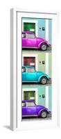 ¡Viva Mexico! Panoramic Collection - Three VW Beetle Cars with Colors Street Wall XXXVIII-Philippe Hugonnard-Framed Photographic Print