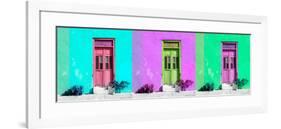 ¡Viva Mexico! Panoramic Collection - Tree Colorful Doors I-Philippe Hugonnard-Framed Photographic Print