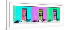 ¡Viva Mexico! Panoramic Collection - Tree Colorful Doors I-Philippe Hugonnard-Framed Photographic Print