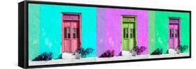 ¡Viva Mexico! Panoramic Collection - Tree Colorful Doors I-Philippe Hugonnard-Framed Stretched Canvas