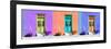 ¡Viva Mexico! Panoramic Collection - Tree Colorful Doors II-Philippe Hugonnard-Framed Photographic Print