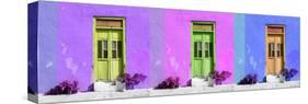 ¡Viva Mexico! Panoramic Collection - Tree Colorful Doors III-Philippe Hugonnard-Stretched Canvas