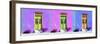 ¡Viva Mexico! Panoramic Collection - Tree Colorful Doors III-Philippe Hugonnard-Framed Photographic Print