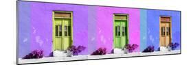 ¡Viva Mexico! Panoramic Collection - Tree Colorful Doors III-Philippe Hugonnard-Mounted Photographic Print