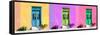 ¡Viva Mexico! Panoramic Collection - Tree Colorful Doors IV-Philippe Hugonnard-Framed Stretched Canvas