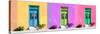 ¡Viva Mexico! Panoramic Collection - Tree Colorful Doors IV-Philippe Hugonnard-Stretched Canvas