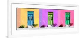 ¡Viva Mexico! Panoramic Collection - Tree Colorful Doors IV-Philippe Hugonnard-Framed Photographic Print