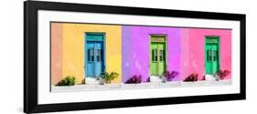 ¡Viva Mexico! Panoramic Collection - Tree Colorful Doors IV-Philippe Hugonnard-Framed Photographic Print