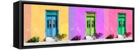 ¡Viva Mexico! Panoramic Collection - Tree Colorful Doors IV-Philippe Hugonnard-Framed Stretched Canvas