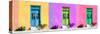 ¡Viva Mexico! Panoramic Collection - Tree Colorful Doors IV-Philippe Hugonnard-Stretched Canvas