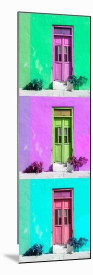 ¡Viva Mexico! Panoramic Collection - Tree Colorful Doors IX-Philippe Hugonnard-Mounted Photographic Print