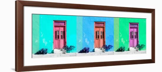 ¡Viva Mexico! Panoramic Collection - Tree Colorful Doors V-Philippe Hugonnard-Framed Photographic Print