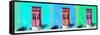 ¡Viva Mexico! Panoramic Collection - Tree Colorful Doors V-Philippe Hugonnard-Framed Stretched Canvas