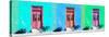 ¡Viva Mexico! Panoramic Collection - Tree Colorful Doors V-Philippe Hugonnard-Stretched Canvas