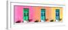 ¡Viva Mexico! Panoramic Collection - Tree Colorful Doors VI-Philippe Hugonnard-Framed Photographic Print