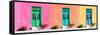 ¡Viva Mexico! Panoramic Collection - Tree Colorful Doors VI-Philippe Hugonnard-Framed Stretched Canvas