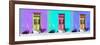 ¡Viva Mexico! Panoramic Collection - Tree Colorful Doors VII-Philippe Hugonnard-Framed Photographic Print