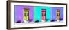 ¡Viva Mexico! Panoramic Collection - Tree Colorful Doors VII-Philippe Hugonnard-Framed Photographic Print