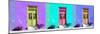 ¡Viva Mexico! Panoramic Collection - Tree Colorful Doors VII-Philippe Hugonnard-Mounted Photographic Print
