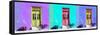 ¡Viva Mexico! Panoramic Collection - Tree Colorful Doors VII-Philippe Hugonnard-Framed Stretched Canvas