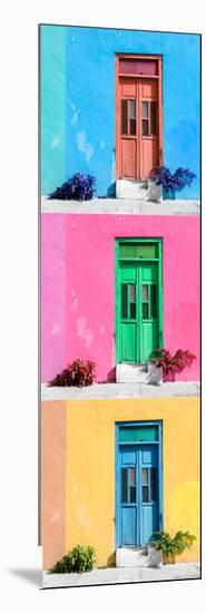 ¡Viva Mexico! Panoramic Collection - Tree Colorful Doors VIII-Philippe Hugonnard-Mounted Photographic Print