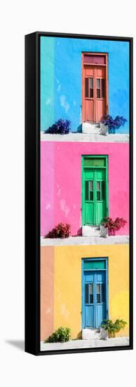 ¡Viva Mexico! Panoramic Collection - Tree Colorful Doors VIII-Philippe Hugonnard-Framed Stretched Canvas