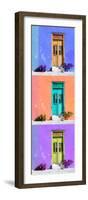 ¡Viva Mexico! Panoramic Collection - Tree Colorful Doors X-Philippe Hugonnard-Framed Photographic Print